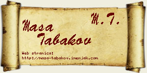 Maša Tabakov vizit kartica